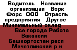 Водитель › Название организации ­ Ворк Форс, ООО › Отрасль предприятия ­ Другое › Минимальный оклад ­ 43 000 - Все города Работа » Вакансии   . Башкортостан респ.,Мечетлинский р-н